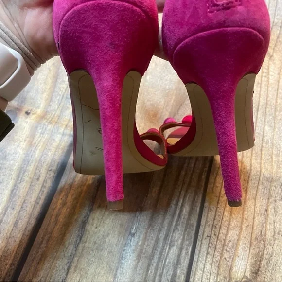 Sam Edelman Women's Addison Suede High-Heel Ankle Strap Sandals size 7.5 - Picture 6 of 9
